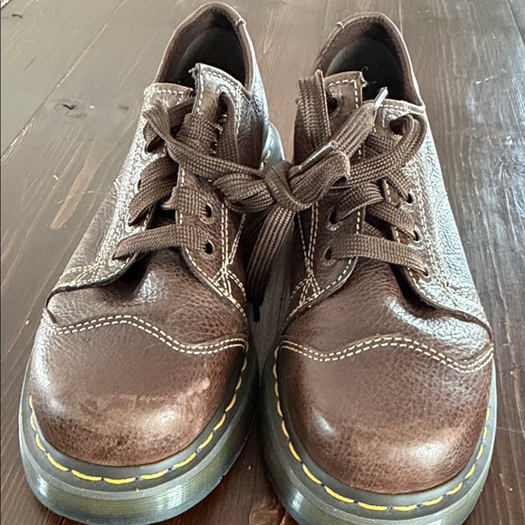 Dr. Martens Dark Brown Leather Women’s Oxfords - Picture 5 of 7